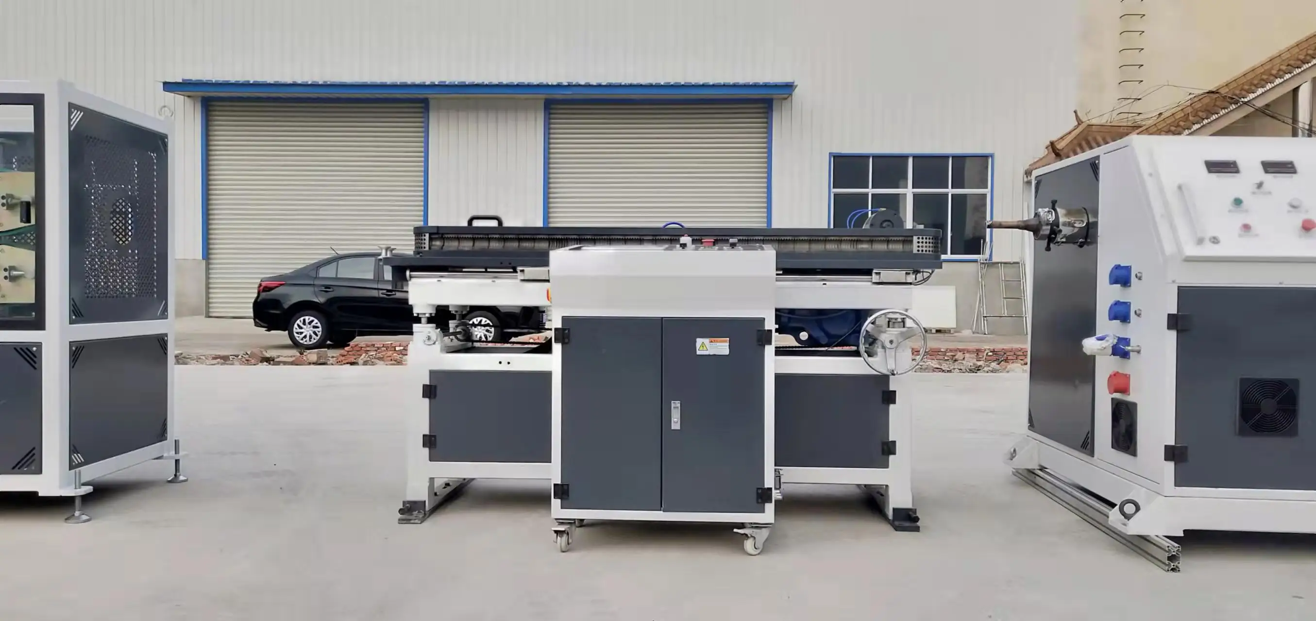 PVC/PE/PP corrugated tube production line,Cooling method is air cooling or water cooling