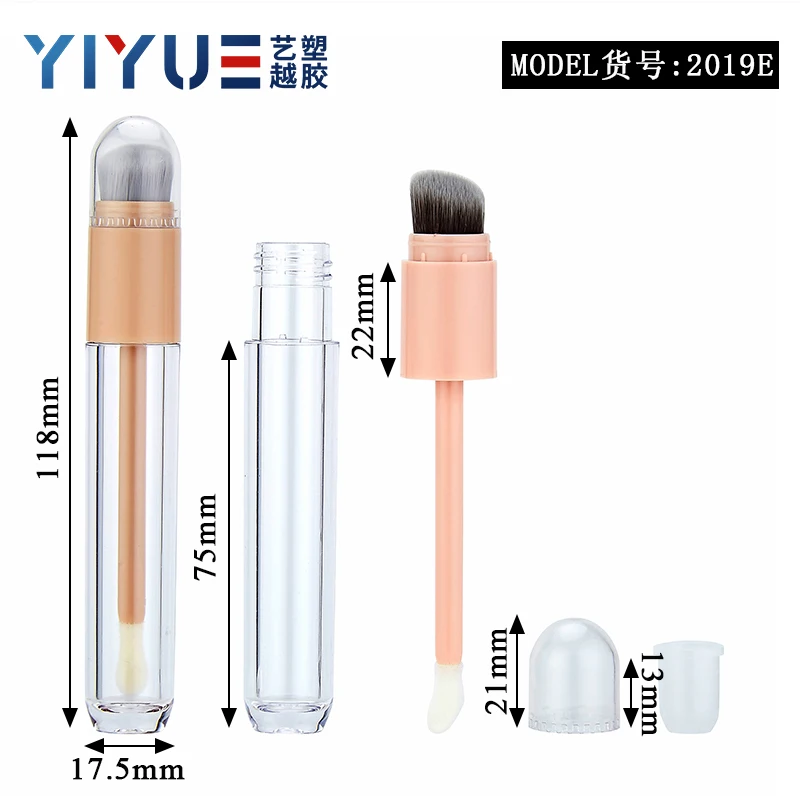 6ml Empty PETG Concealer Tube With Brush Dual Plastic Liquid Concealer Container Tubes