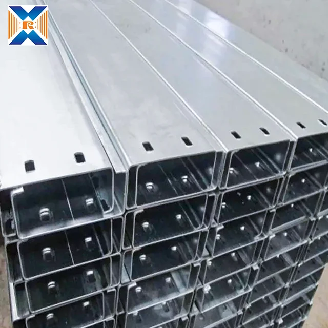 Cold Rolled C Type Steel Section Roof Purlin Hot Dipped Galvanized C Purlin Steel