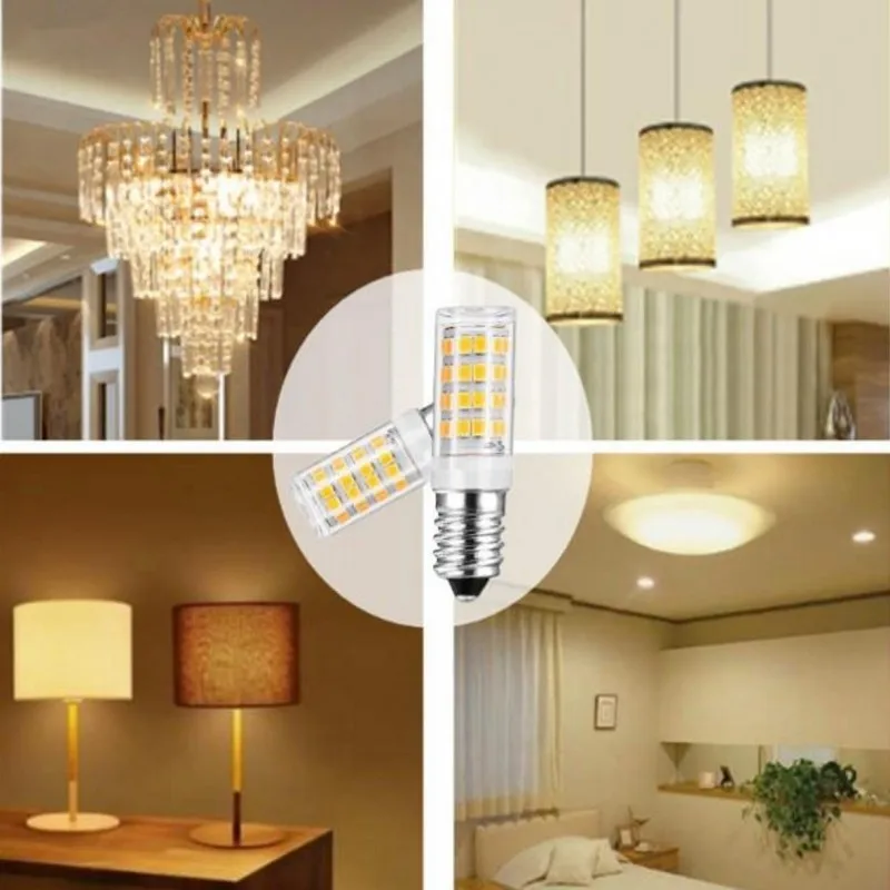 New E14 LED Mini Lamp 7W 9W12W 15W AC 220V 230V 240V LED Corn Bulb SMD2835 360 Beam Angle Replace Halogen Chandelier Lights