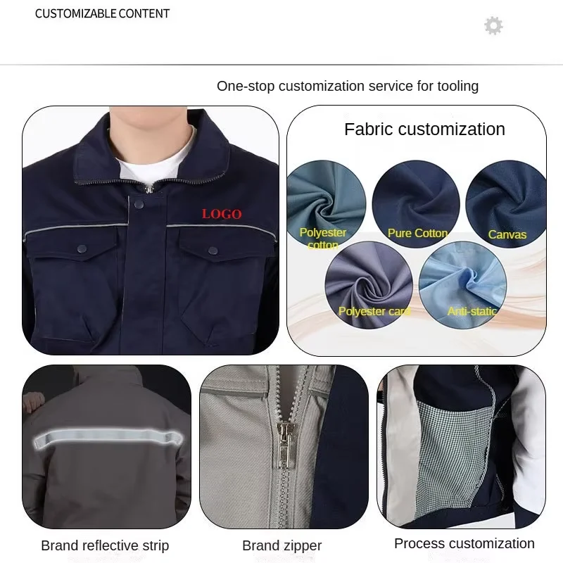 ODM/OEM Long Sleeve Work Clothes Factory Clothing Auto Repair Labor Protection Workwear