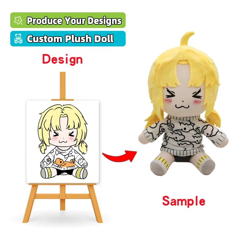 Customized Soft Toy Plush Doll Handmade Plush Doll