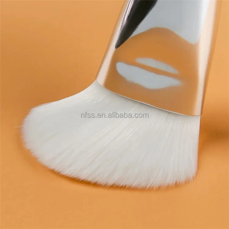 Wholesale Custom Hier Mini Dual Sided Mask Brushes Makeup Double End Plastic Fan Masking Brush And Cosmetic Spatula With  Logo