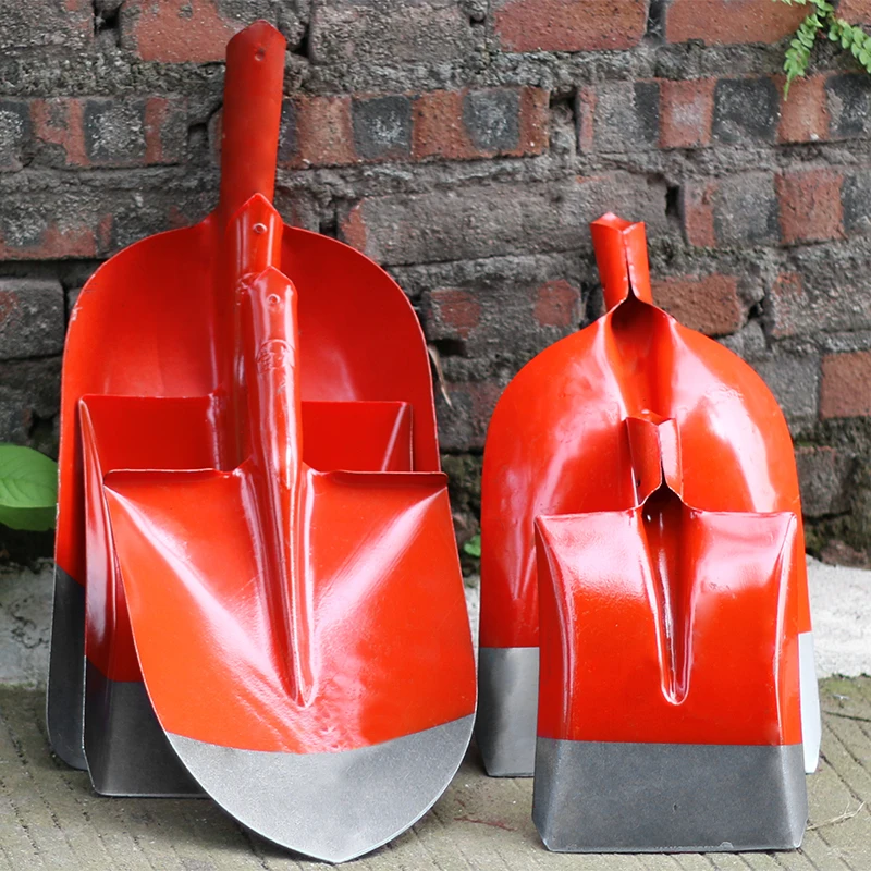 High Quality Carbon Steel Hand Shovel Portable Multifunctional Shovel Outdoor Camping Shovel with Wooden Handle