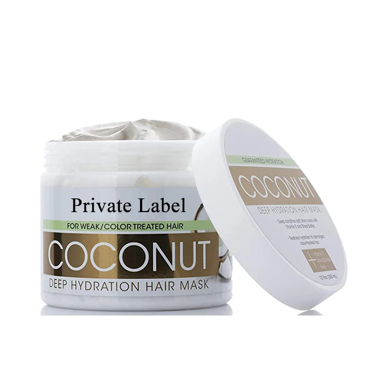 2020 New Coconut Oil Organic Hair Smooth Hair Cream Mask For Curly Hair