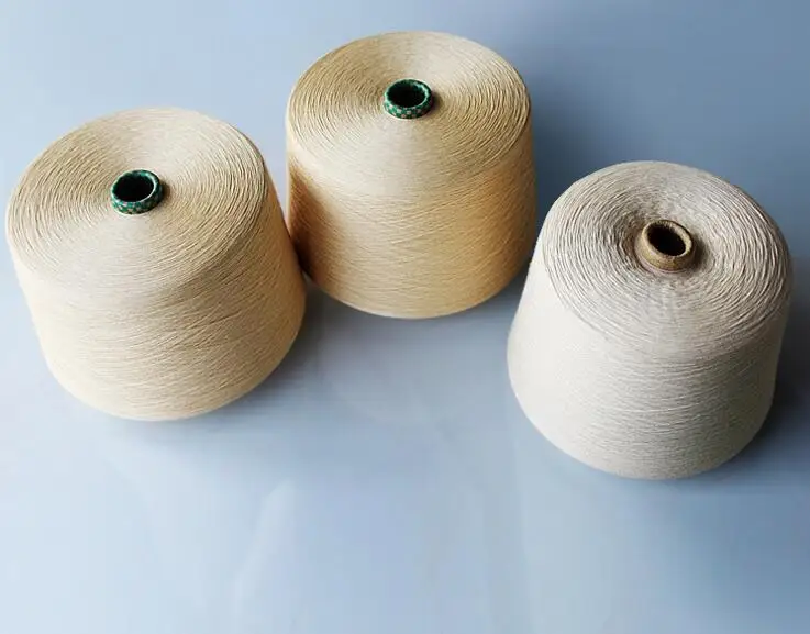 24S soy protein/combed cotton yarn raw color siro compact