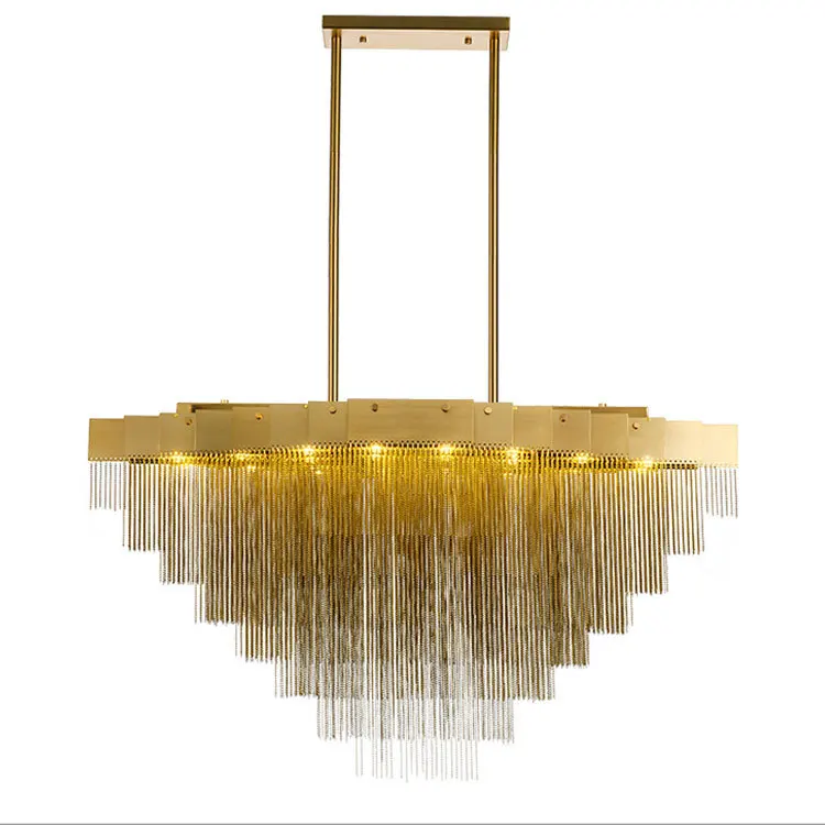New Italian Design Nordic Fashion Gold Polishing G9 Light Waterfall Chandelier Modern
