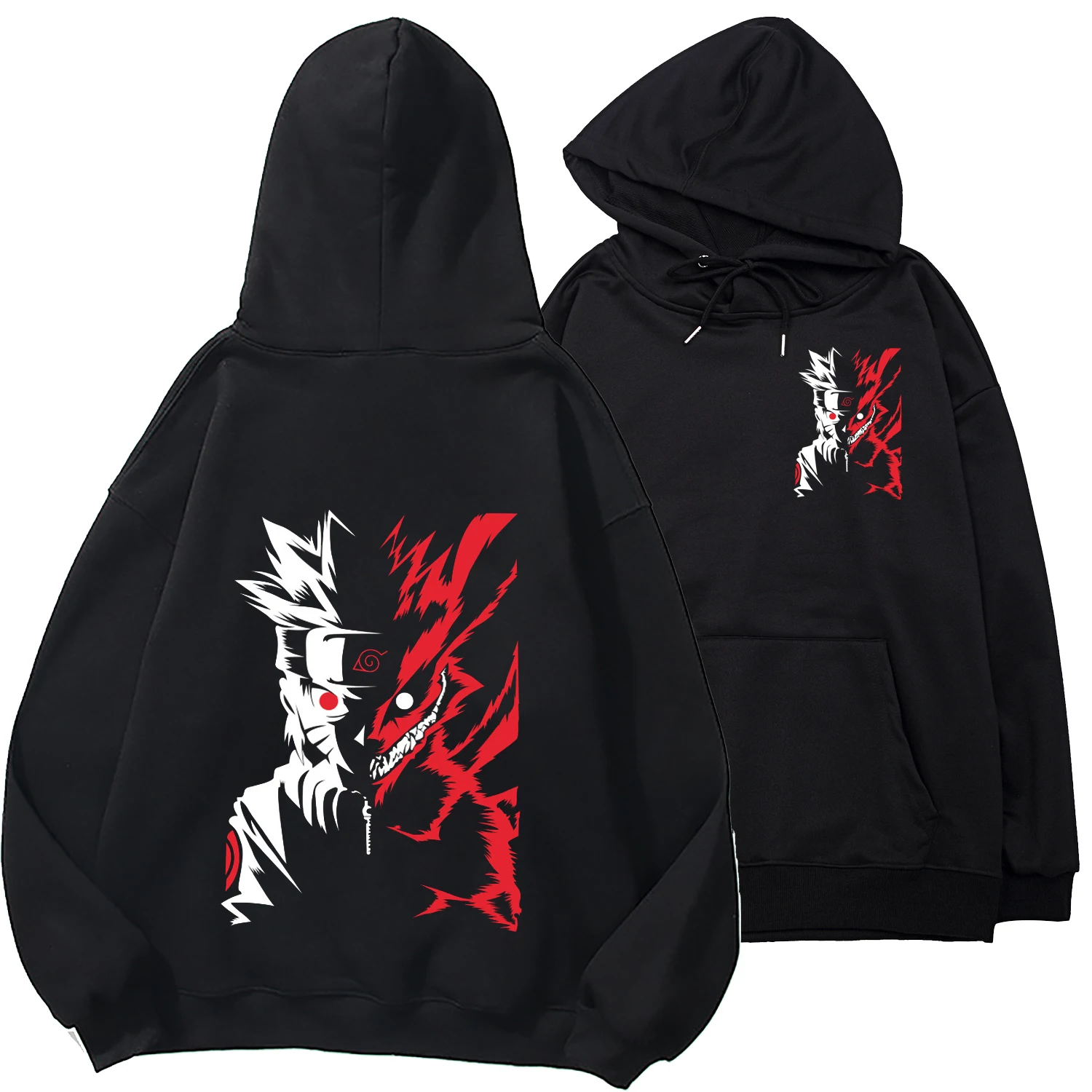 
Naruto Hoodies Hip Hop Hoodie Long Sleeve Hooded Printing Fashion Sweatshirts for Men CARTOON Western Pullover Customize 