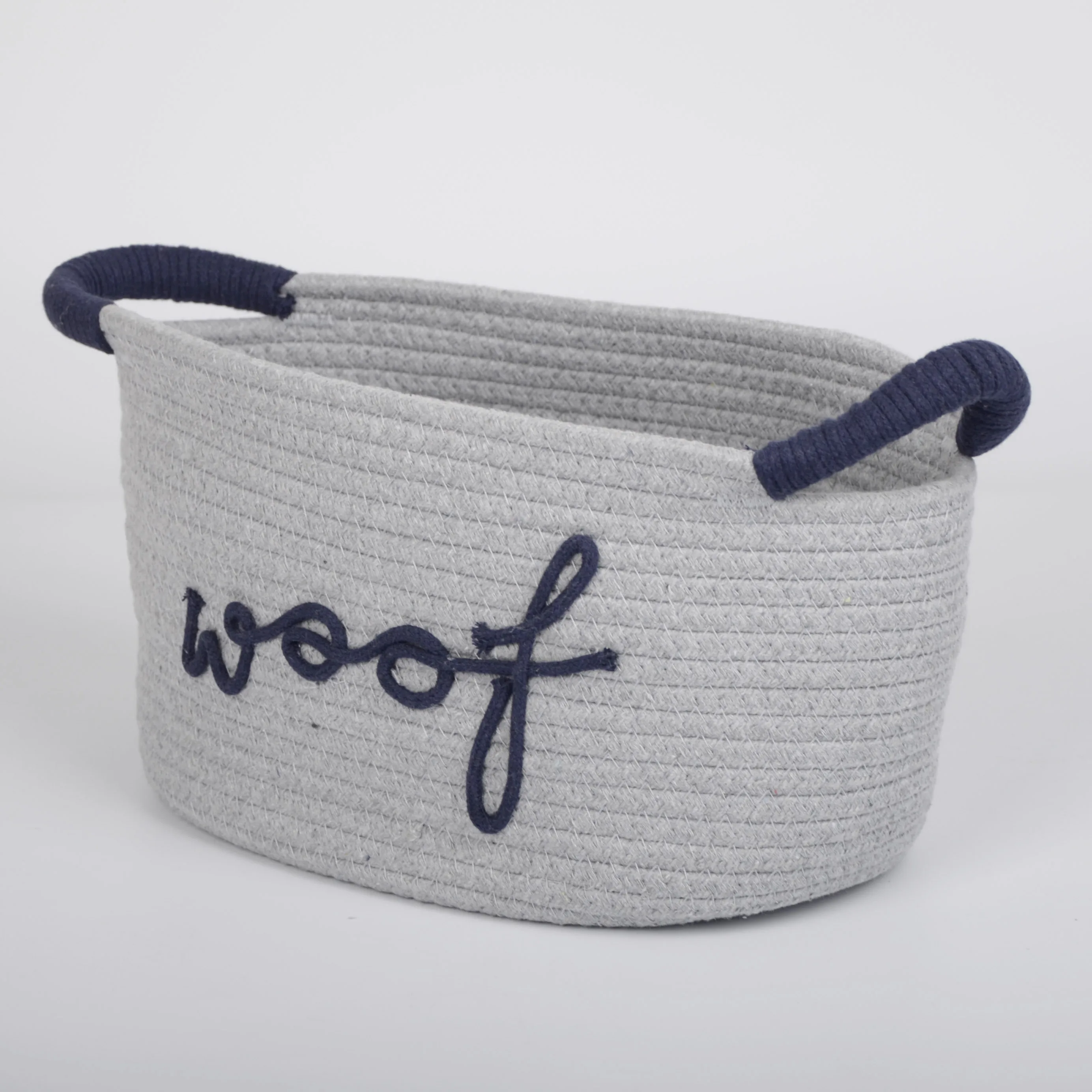 Hot Sell Cotton Rope Storage Basket woven rope basket Pillows Storage Bins with Handles for Toys Basket