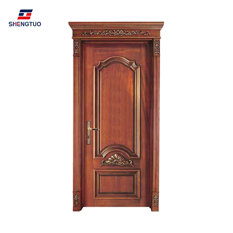 Fancy solid wood teak door carved design wooden door