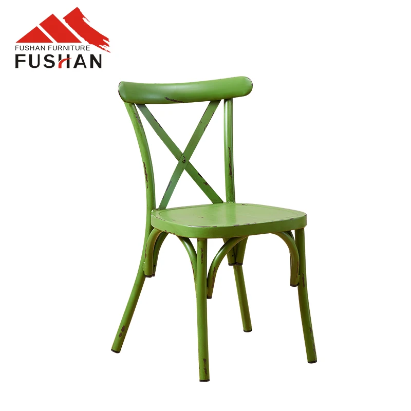 high quality vintage french industrial cafe bistro chairs wood seat restaurant metal chair for cross back desig