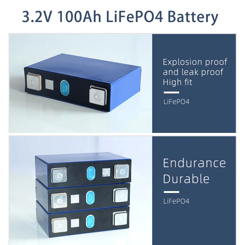 Whole Sale Rechargeable Prismatic Lifepo4 Lithium ion Battery Cells 3.2V 50Ah 100Ah 200Ah 280Ah Lifepo4 Battery Cell