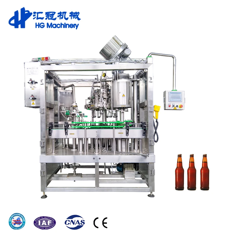New design small bottle auger filling and capping aseptic filling beer bottling machine