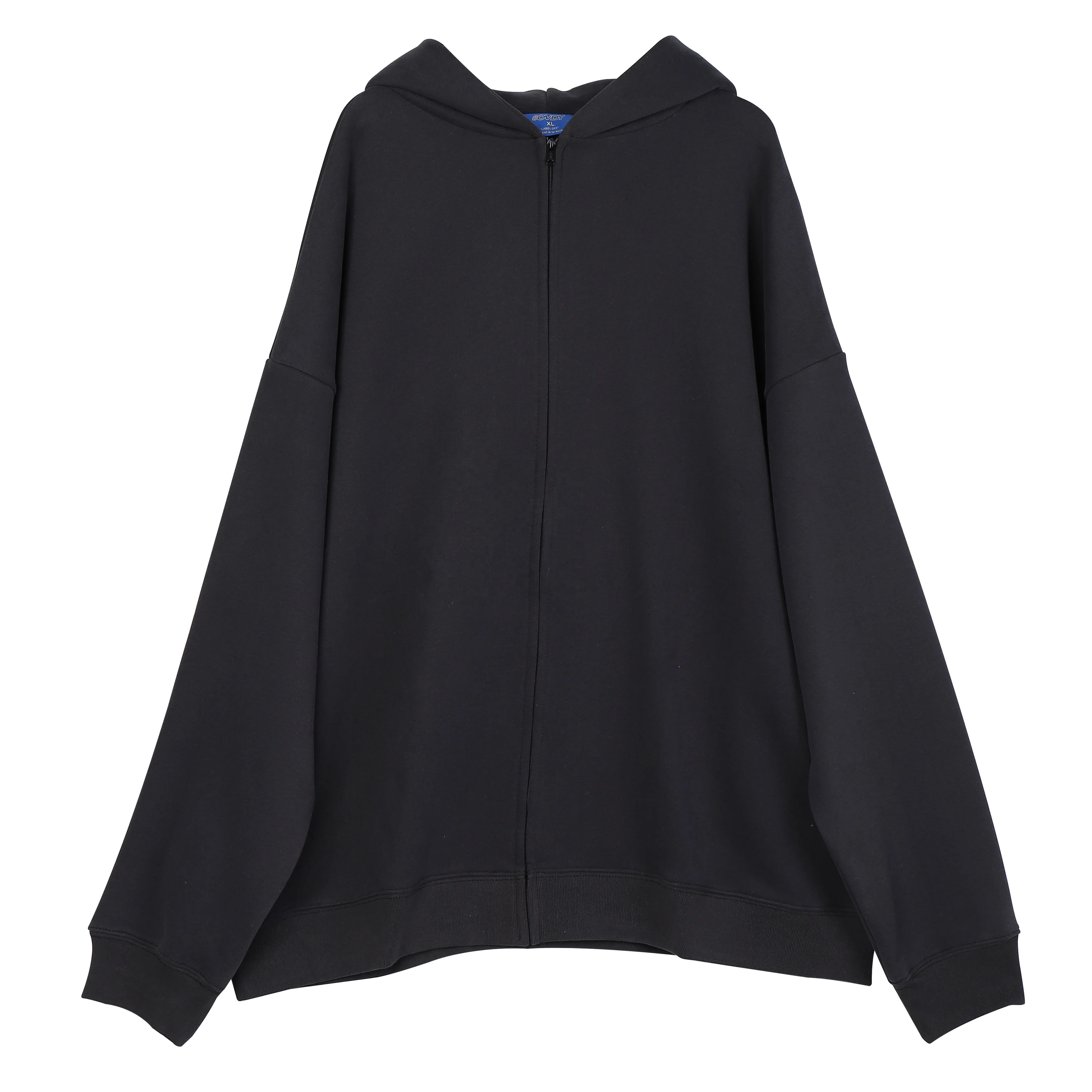 Hoodie manufacturers heavy boxy fleece hoody plain oversized hip hop zipper up mens hoodies sweatshirts