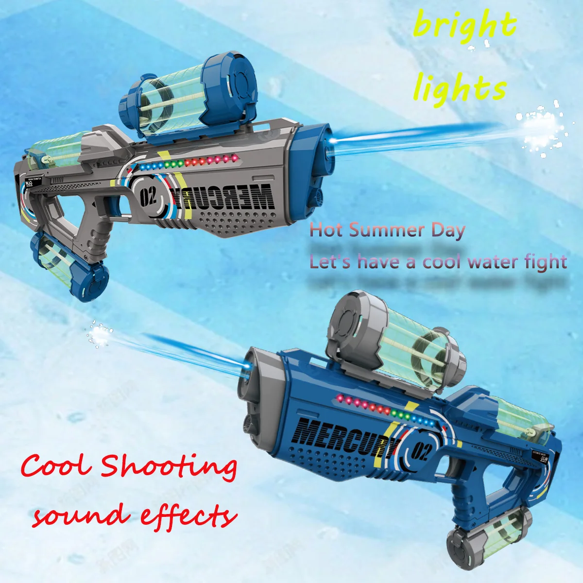 High Speed Motor Long Distance Electric Water Gun  Powerful Bettery Powered  for Adults Summer Outdoor Toys