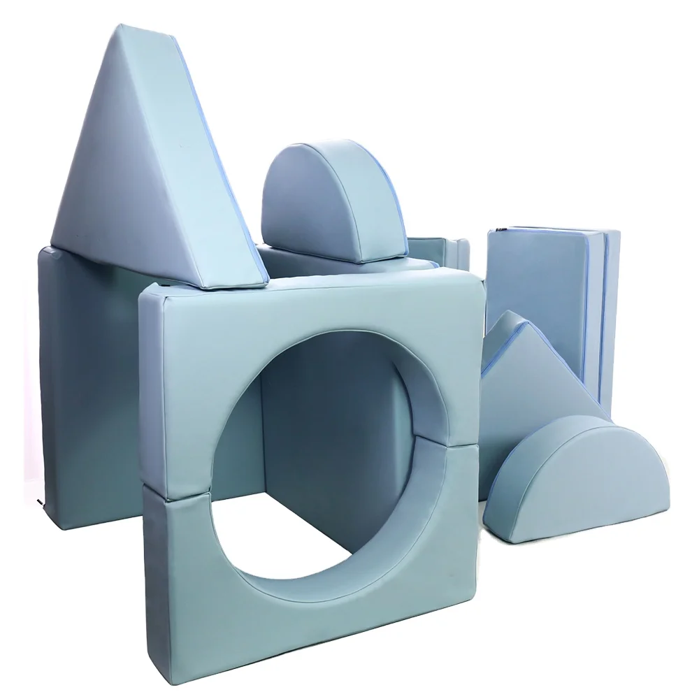 2021 Hot Factory Custom Macaron Colors Multi-piece Different Shapes Free Combination Building Block Playing Sofa for Kids