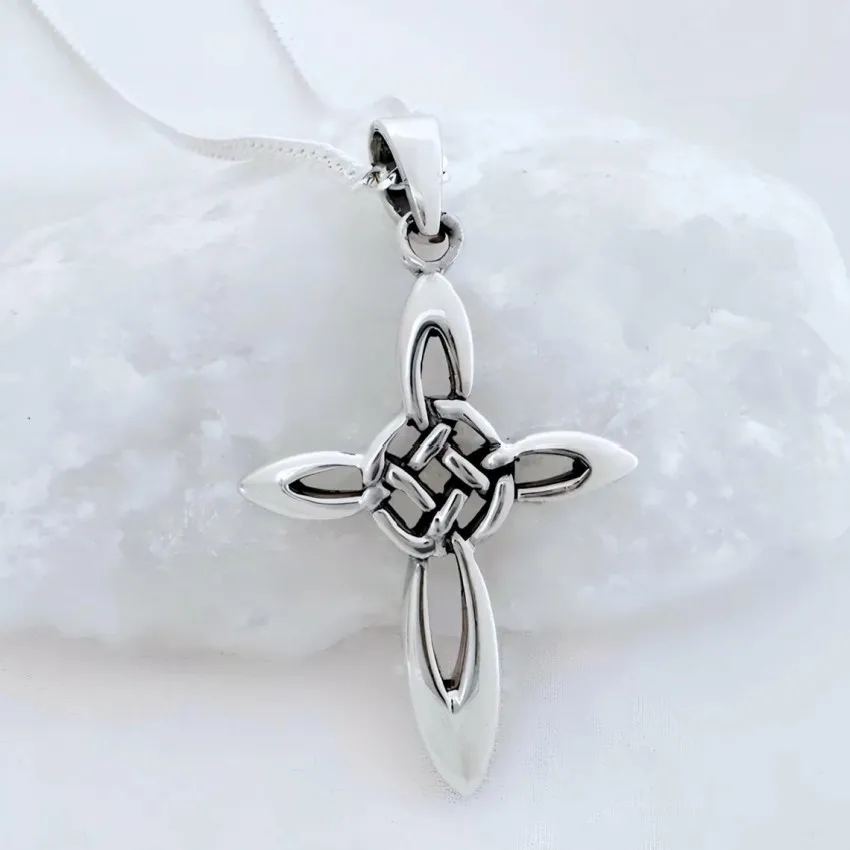 Saint Brigids Cross Necklace 316l Stainless Steel Pvd 18k Gold Plated Jewelry Celtic Talisman Symbol Necklace Irish Cross