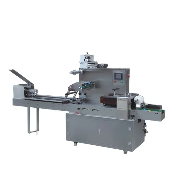 High Speed Automatic Bread Biscuit Loaf Bread French Toast Baguette Croissant Flow Wrapping Packing Machine