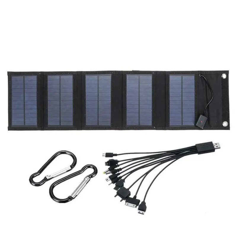 made in China Waterproof Portable Foldable 15W Sunpower Solar Panel Charger with 2 USB Port for Hiking Camping Outdoor