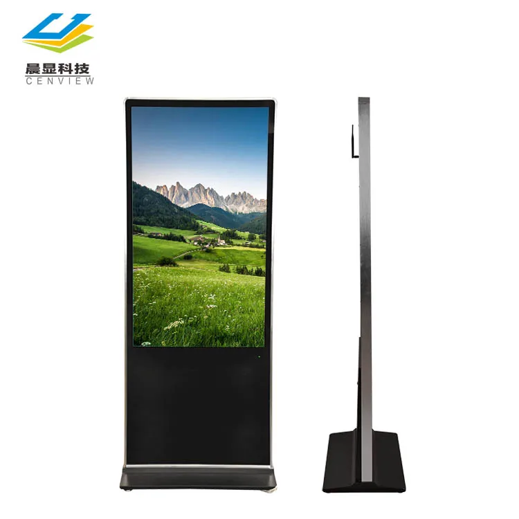 43/50/65 Inch gas bus station digital signage solutions vertical advertising lcd tv 55 inch kiosk touch screen floor standing