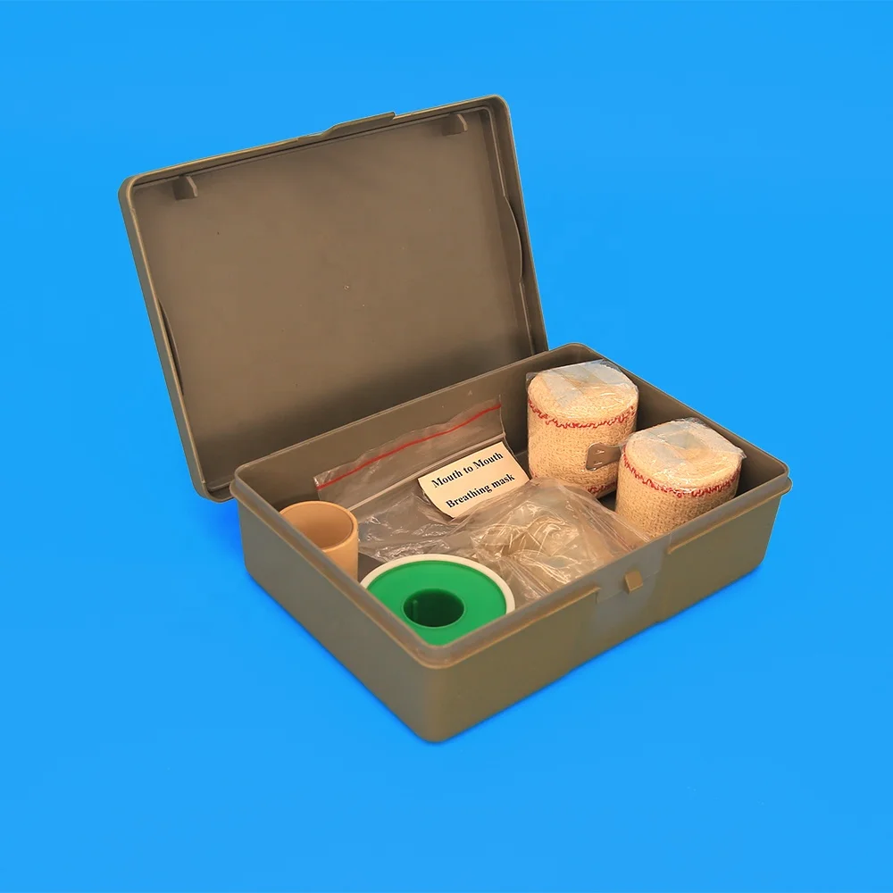 Shaoxing factory new medical survival outdoor grey plastic first aid medical box