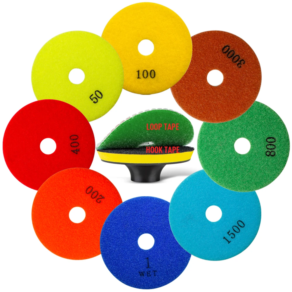 100/ 200/ 400/ 3000 diamond polishing pad granite marble stone quartz and engineered stone buffing pad