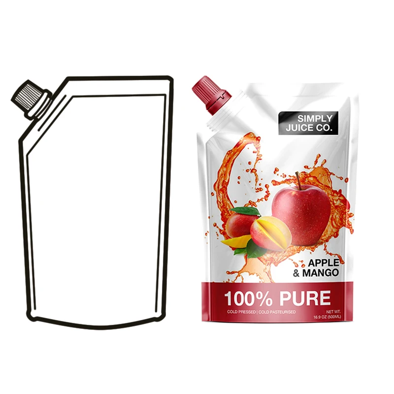 Wholesale Customizable 150ml 200ml 300ml Doypack Food Grade Juice Retort Pouch Baby Food Bag Stand Up Spout Pouch Bads For Puree