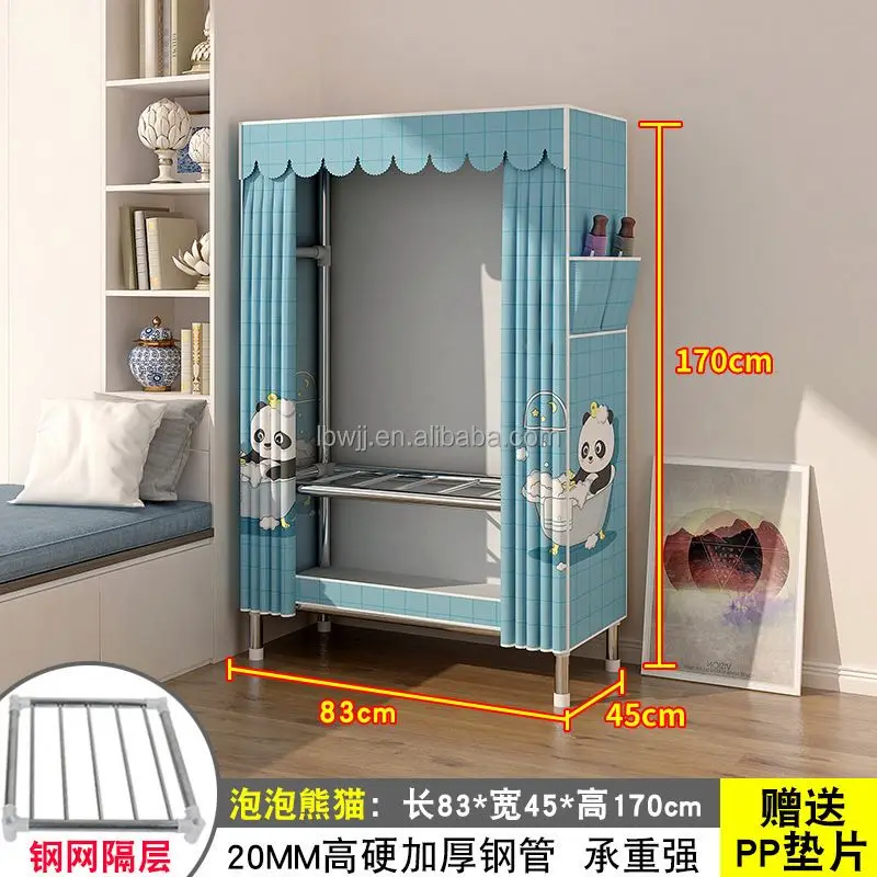 Indonesia Steel Wardrobe Clothes Organizer Metal Printed Closet Wardrobe Almirah Iron wardrobe Almari Pakaian Besi