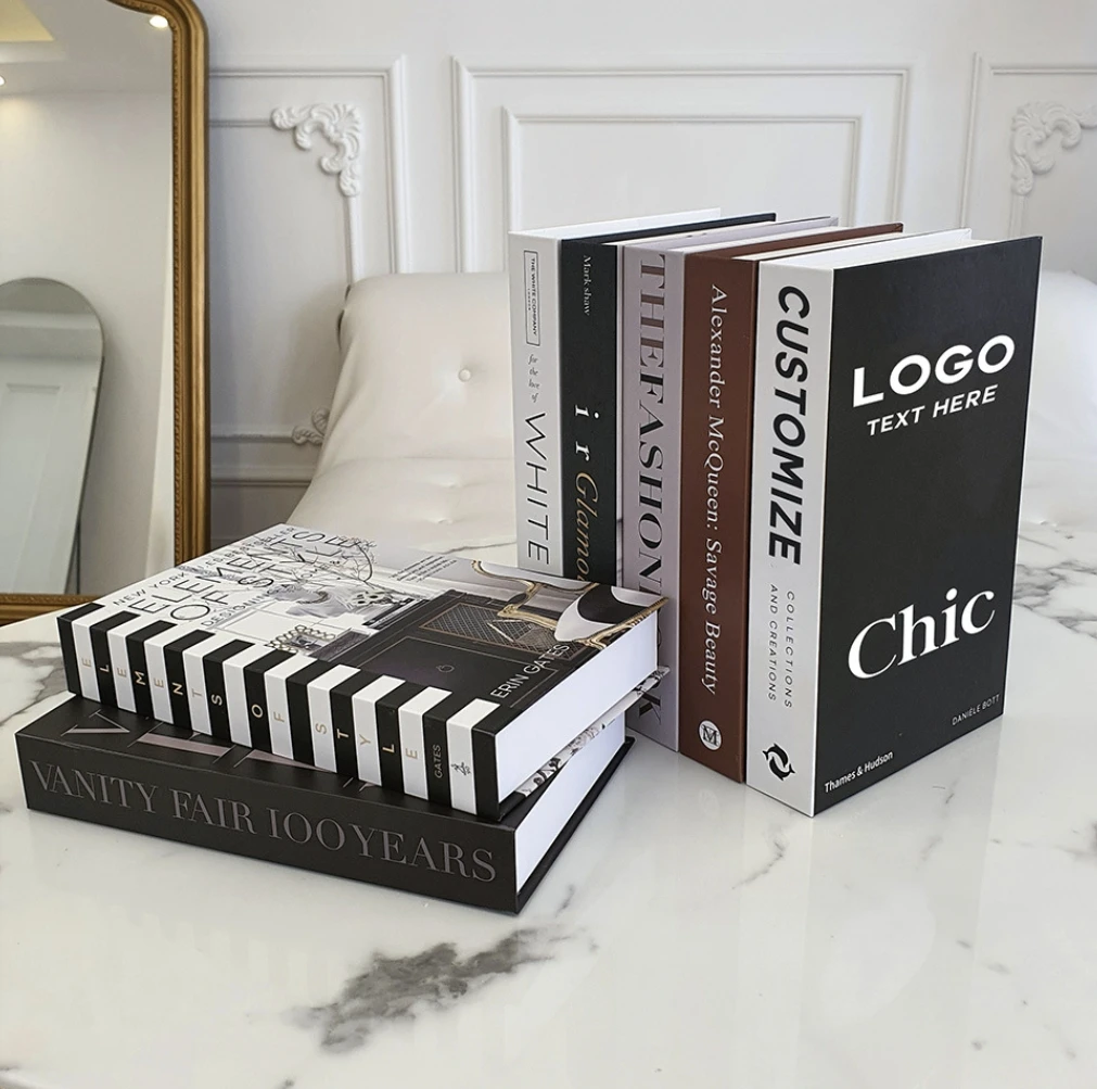 Лондонский Париж Нью-Йорк модные открытые искусственные книги для украшения коробок Пустые Открытые декоративные домашнего декора