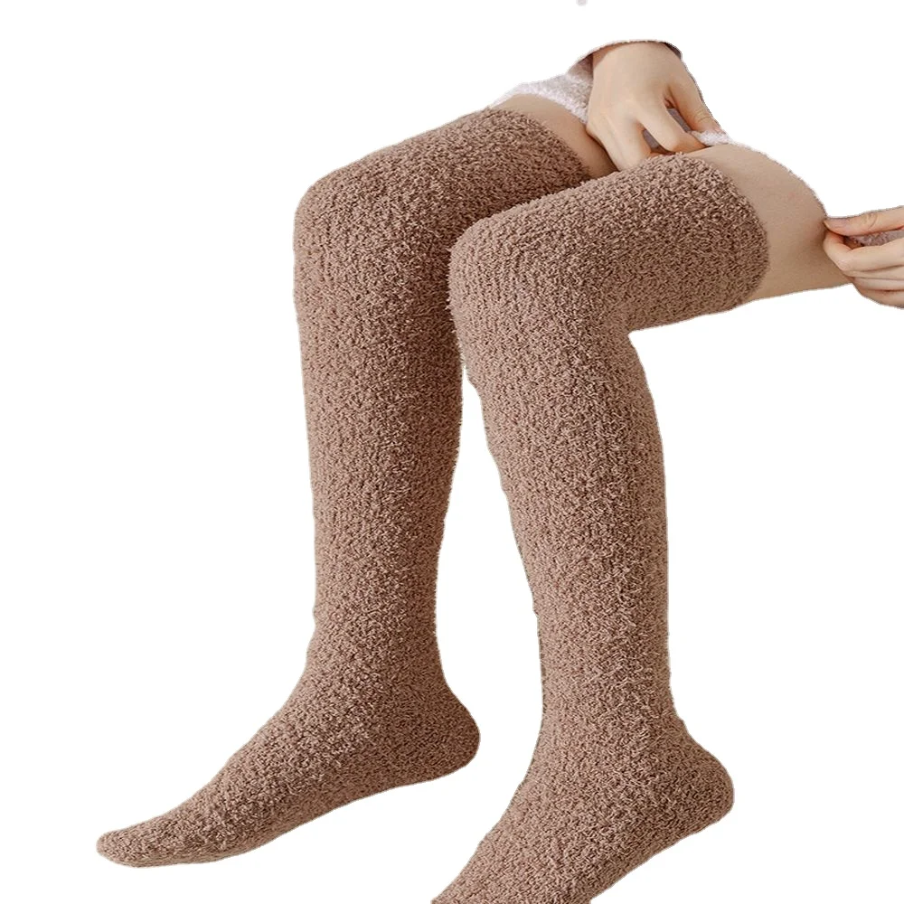 Dynamics Winter Warm Long Plush Fluffy Socks Women Cozy Over The Knee Thigh High Fuzzy Socks