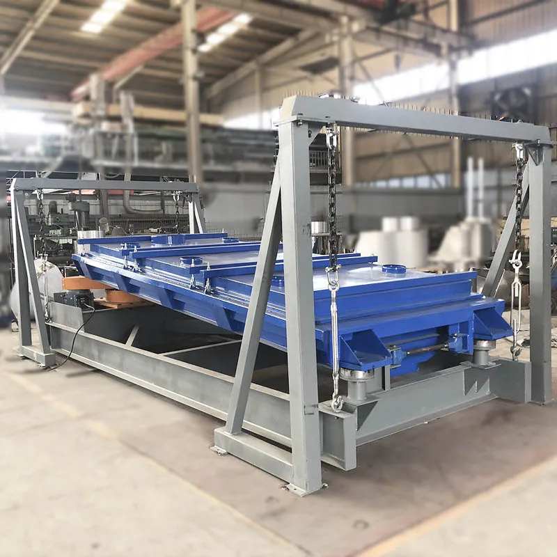 Большая электрическая скрининговая машина для шахтного песка прямоугольная вращающаяся вибрационная сетка стальная конструкция строительства