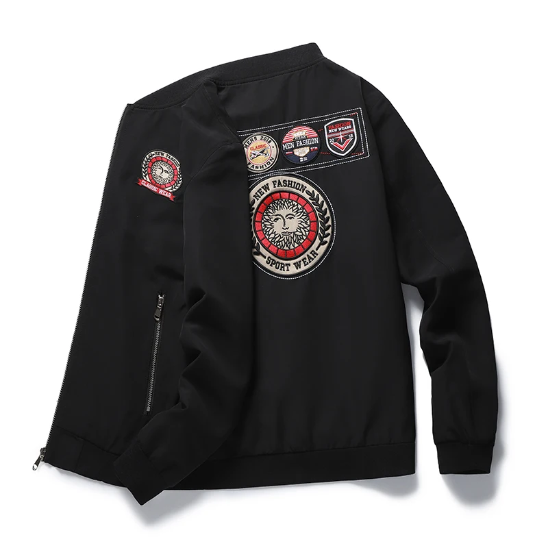 Wholesale Fashion Style Marks Men Embroider Plus Size Flying Aviator Pilot Jacket Bomber Jacket