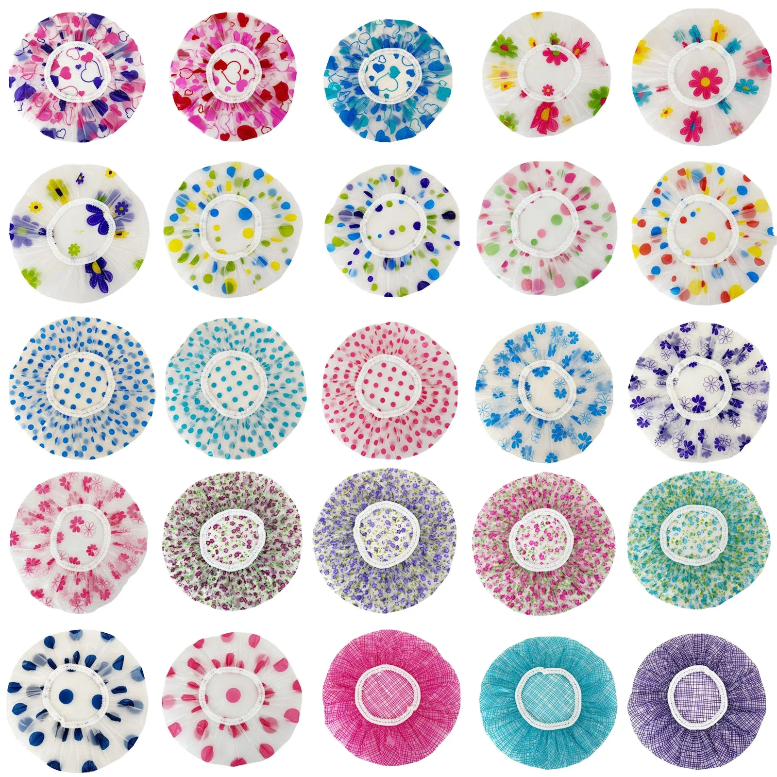 Wholesale double waterproof shower cap woman bath cap custom