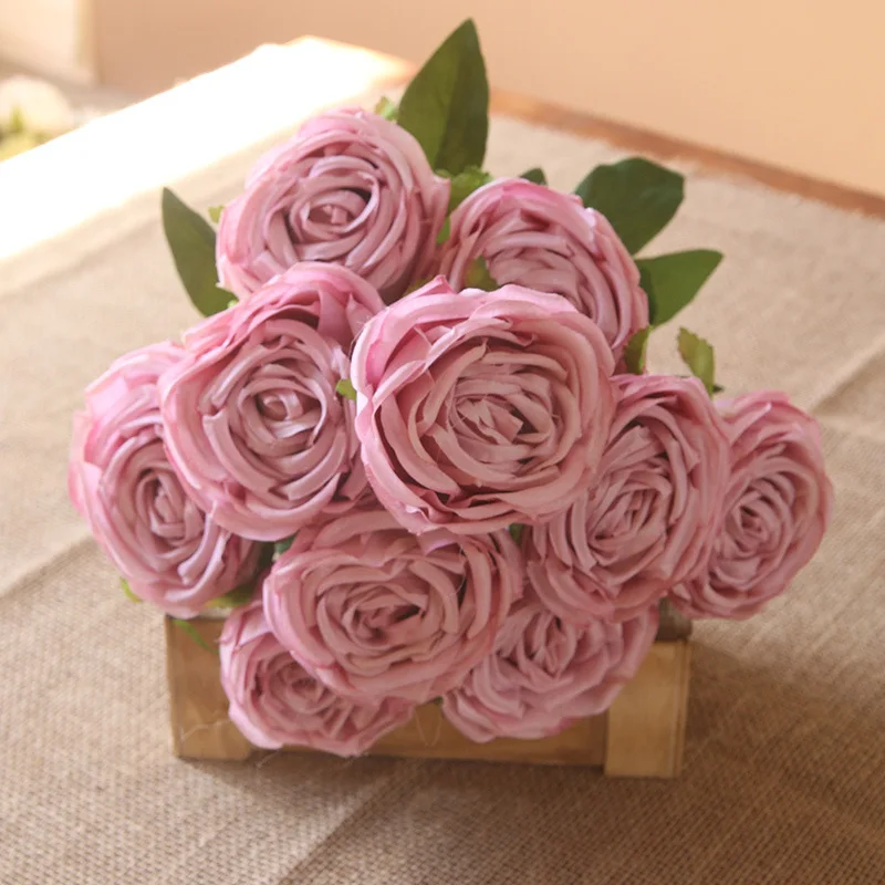 High quality artificial flowers rose buds preserved rose dome decoration background flower heads wholesales silk flowers wedding