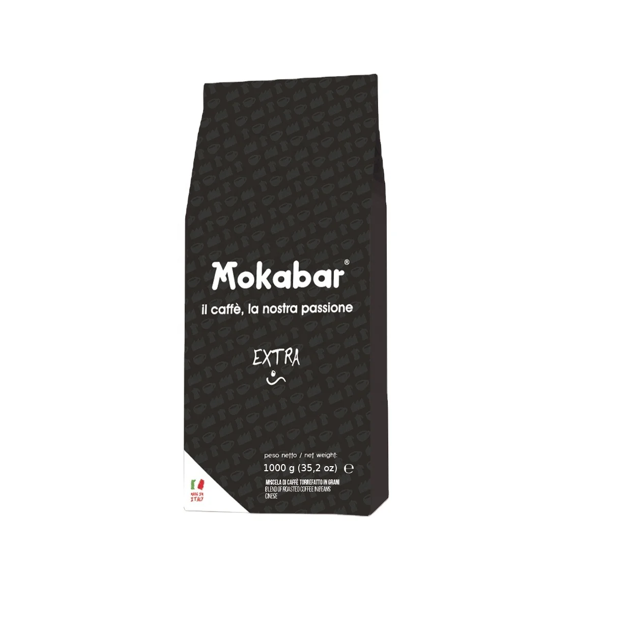 MOKABAR Made In Italy High Italian Quality Extra Robusta Brown Roasted Coffee Beans For Hotels