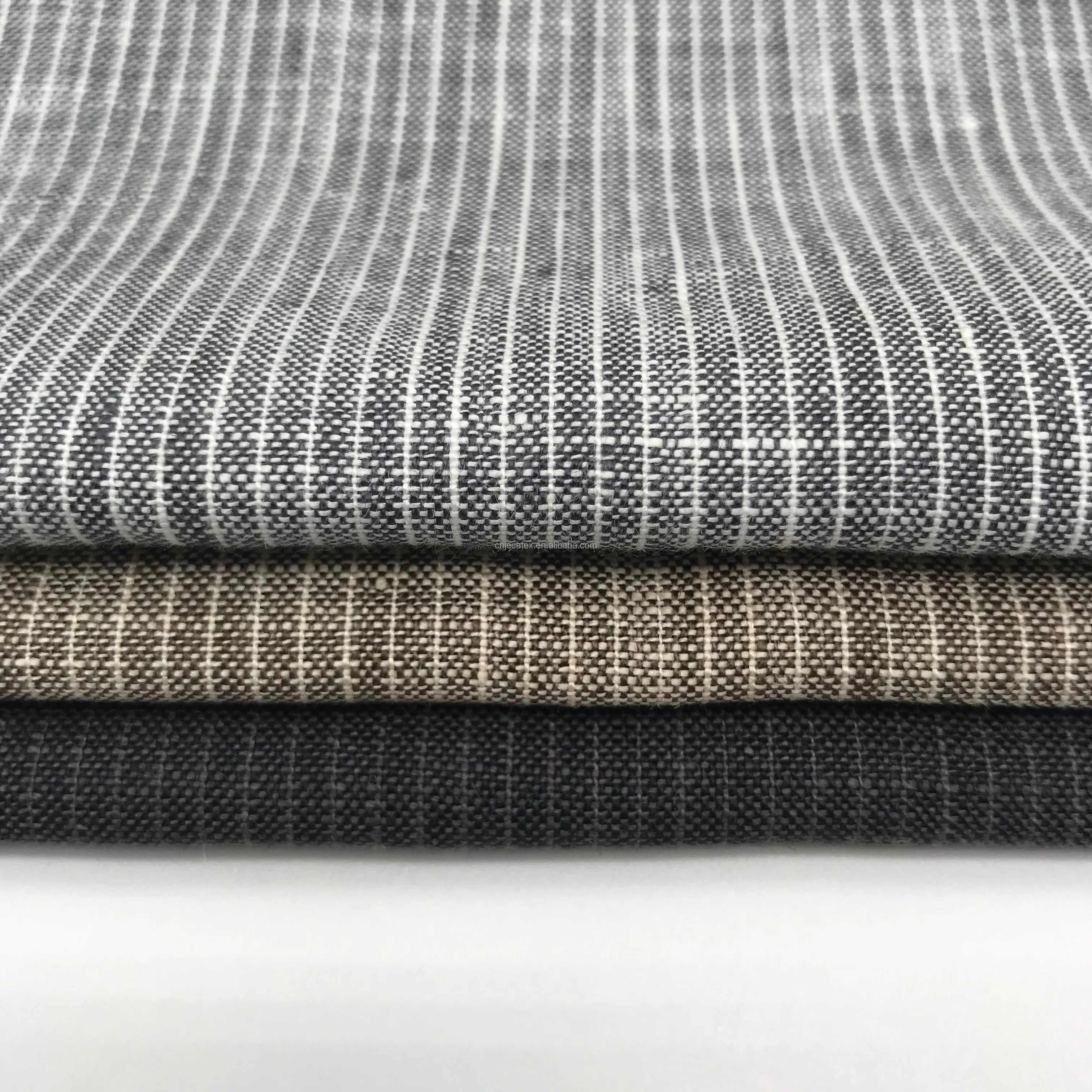 JECA  PIATTI/48TFE 100%  Linen  Yarn dyed Fabric Strip , European Flax, Wholesale  Sustainable,ECO Friendly woven for garment