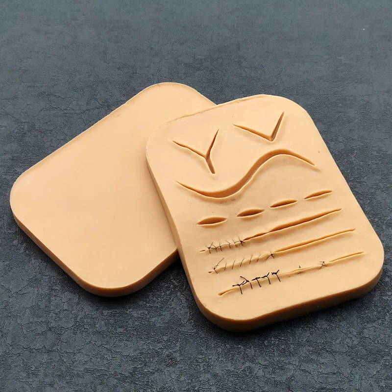 Medical suture skin model, surgical knotting training tools, wound simulation silicone