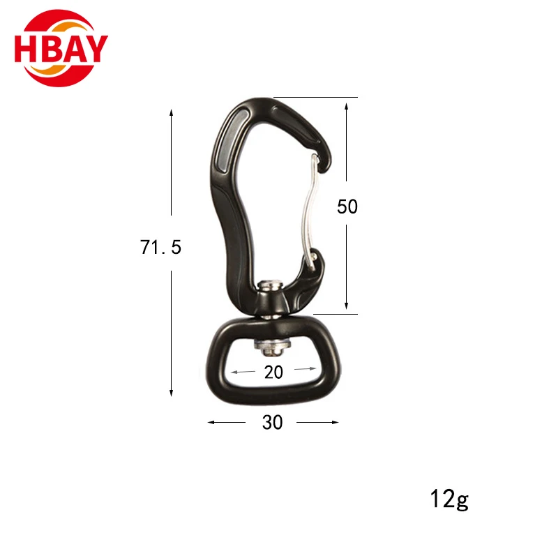 Aluminum Aviation Multi-Function D-Nut Thread Buckle Rotating Ring Quick Hanging Dog Buckle Pet Hook Mountaineering