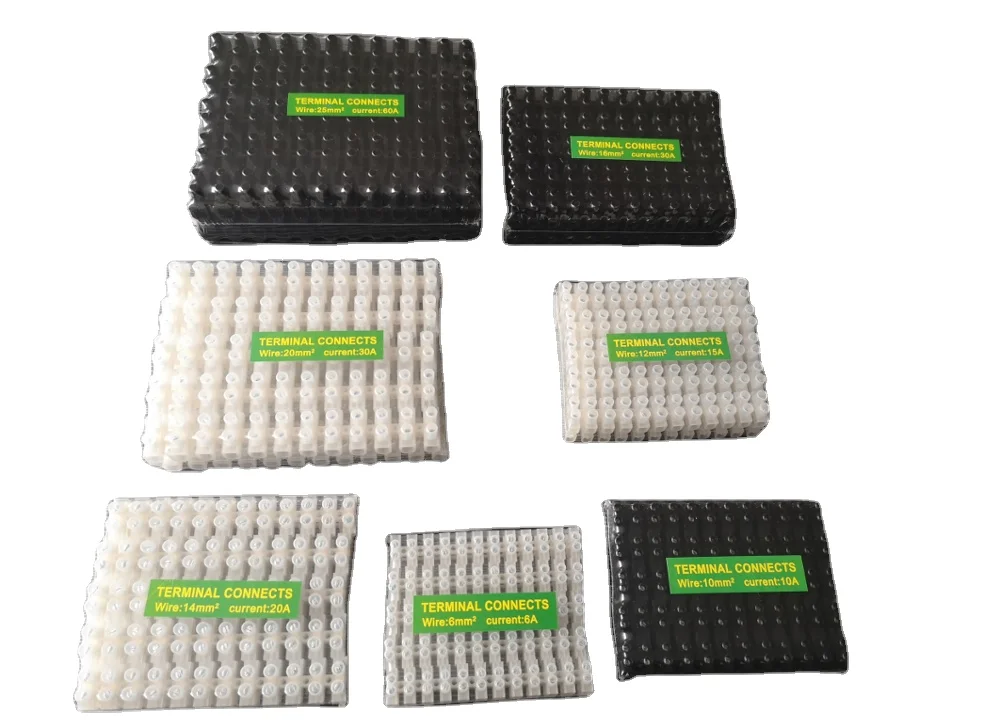 Plastic Wire connector PE material  high quality black  U  Terminal block 12ways for low voltage equipment  terminal strip