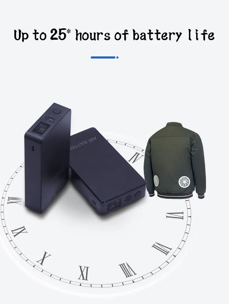 New Products Mens Temperature Control Outdoor Charging Battery For Cool Cloth Fan