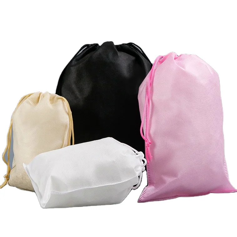 custom eco friendly wigs cloth jewelry storage pouch non woven drawstring shoes dust bag