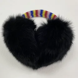 Высококачественные долговечные черные удобные теплые плюшевые милые наушники