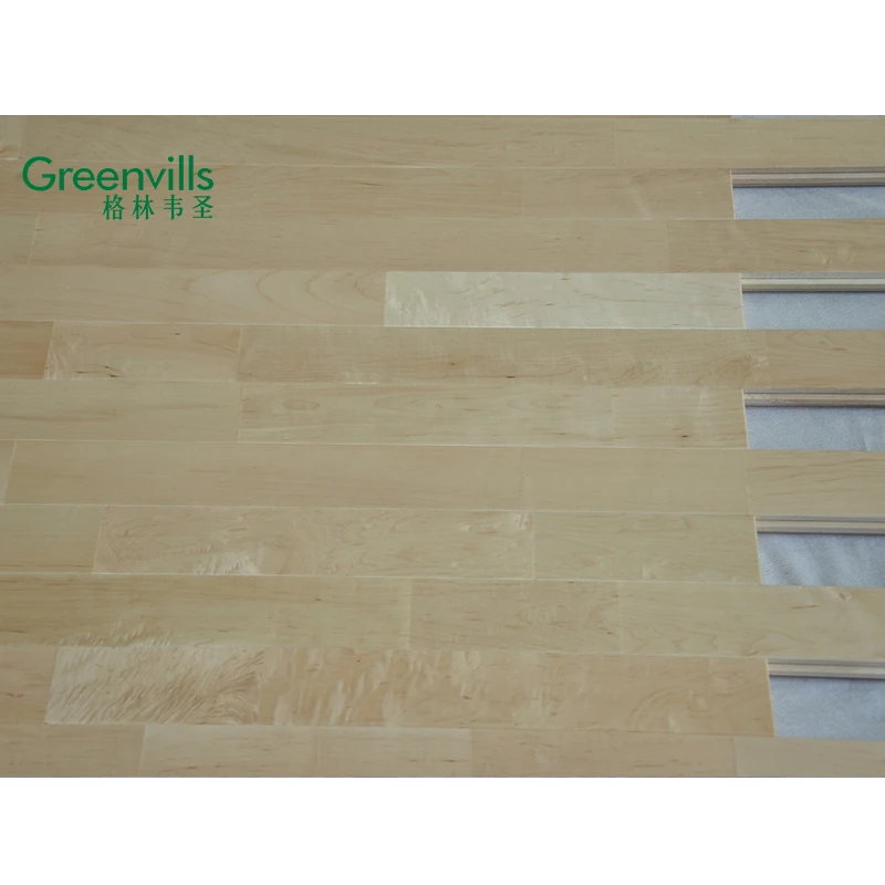 Basketball court flooring Chinese maple birch, solid wood flooring