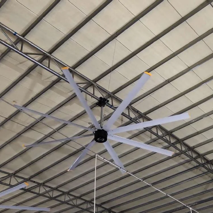 Шанхай Aipukeji 20 футов 6100 мм Большой HVLS Промышленный Склад завод DC потолочный вентилятор от производителя