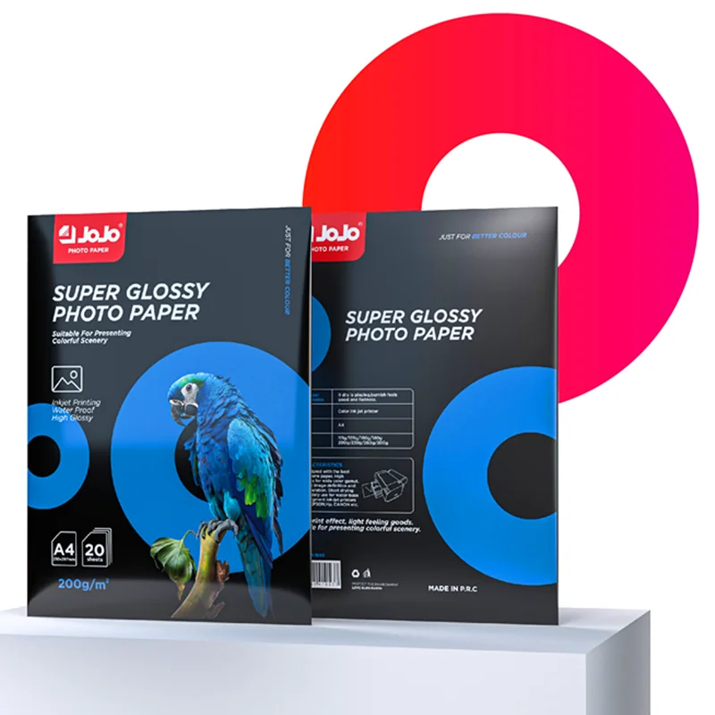JOJO 200g one face Factory Professional A4 Single Side High Glossy Photo Paper High Quality for Professional Photography