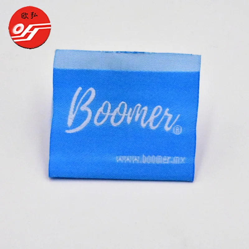 hot selling  woven label for clothing satin woven label customize woven label heat transfer