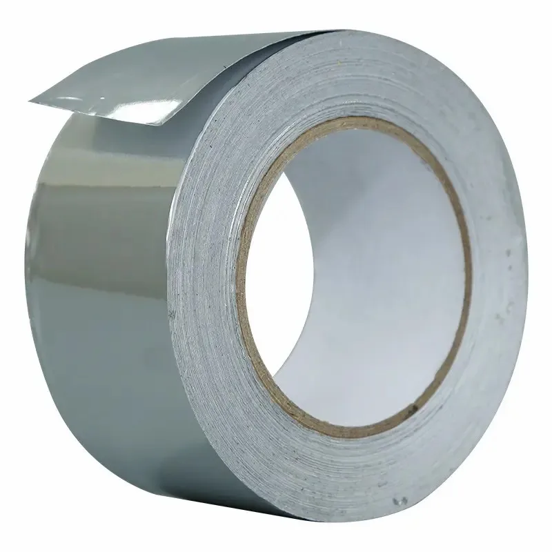 Reinforced aluminum foil tape High temperature Adhesive Self-Adhesive Fireproof resistant Aluminum Foil duct Tape