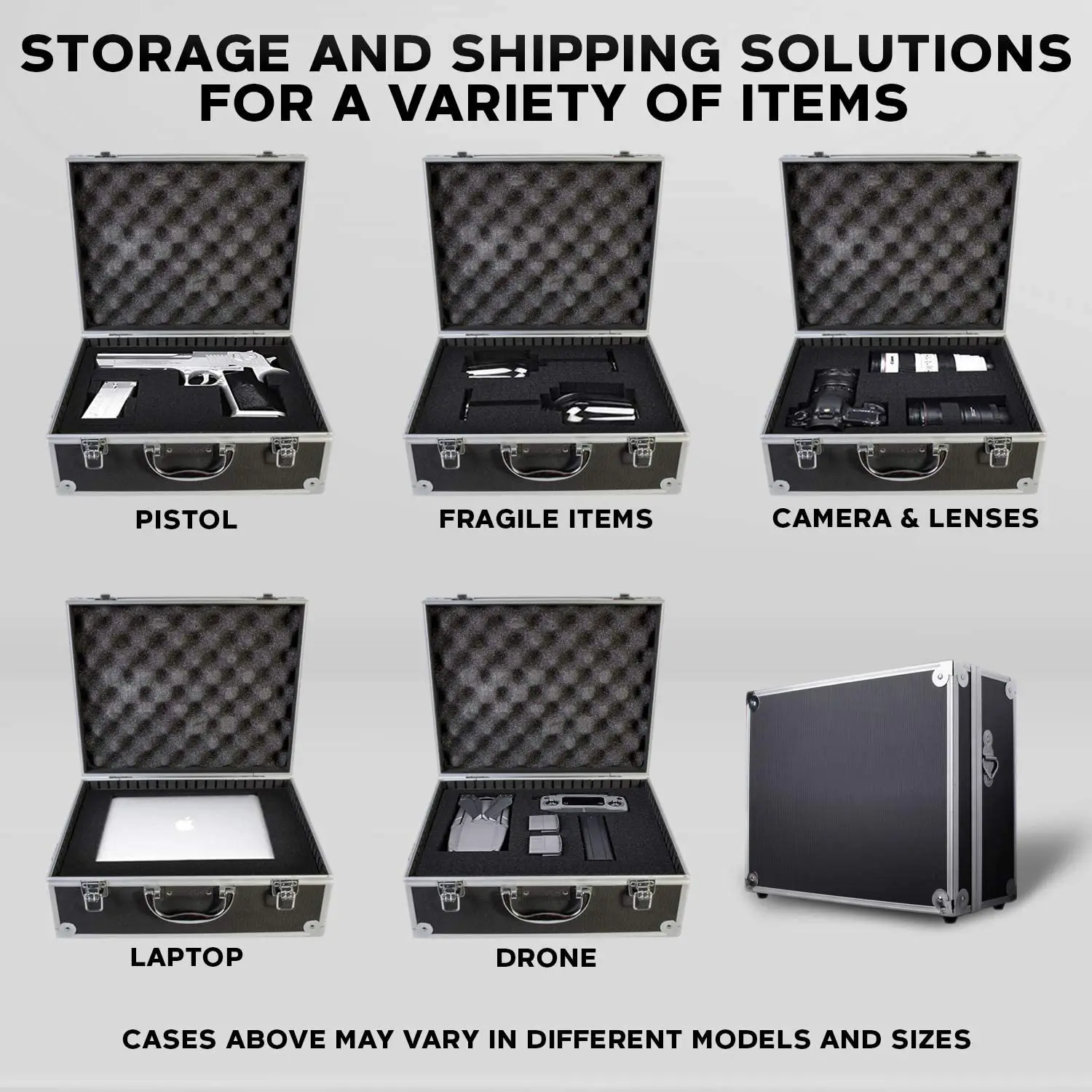 Small Hard Shell Aluminum Alloy Box Suitcase With Extra Protected Foam