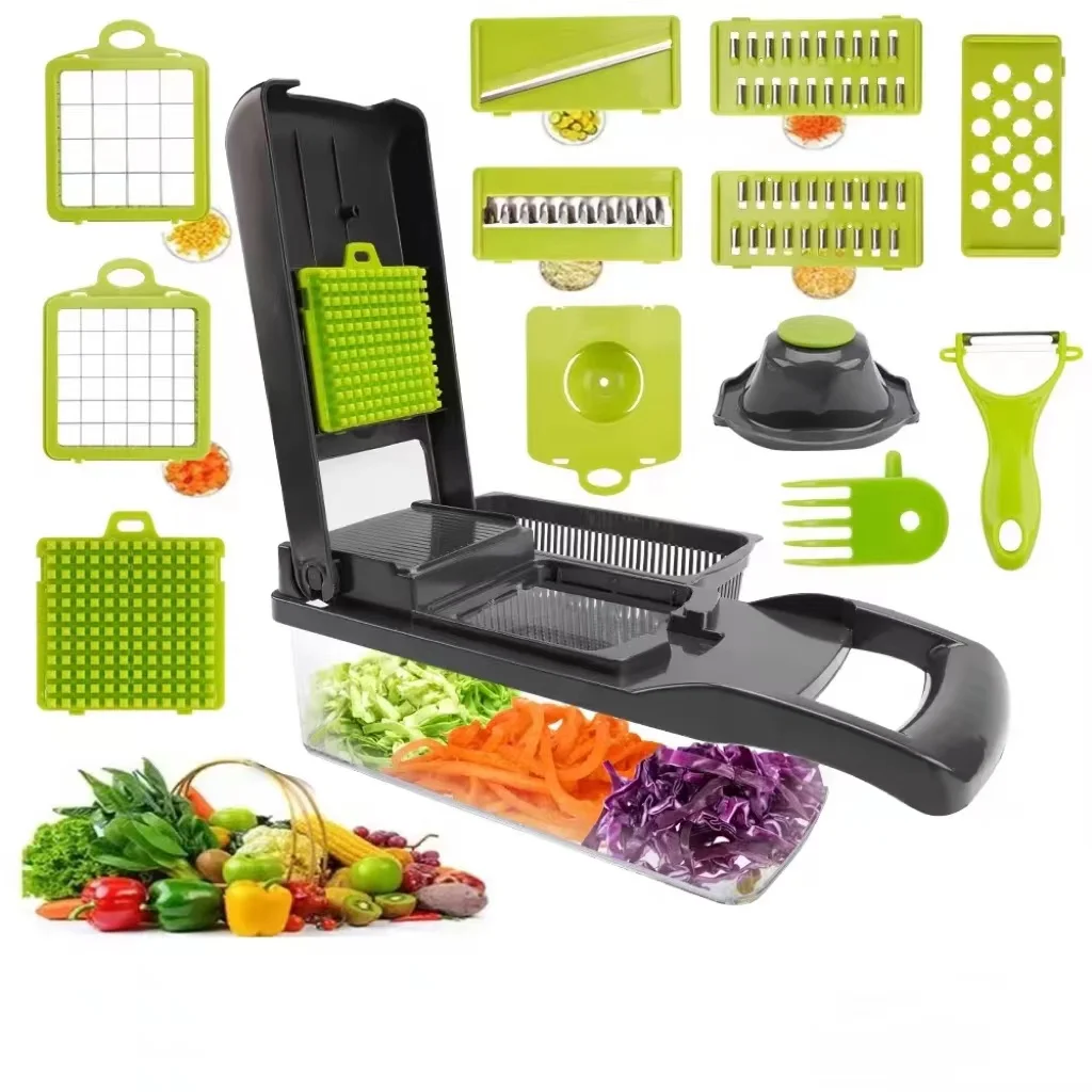 Wholesale Cheap Kitchen tools 16 in 1 Vegetable Cutter manual mandoline fruit vegetable cutter onion dicer Vegetable Chopper