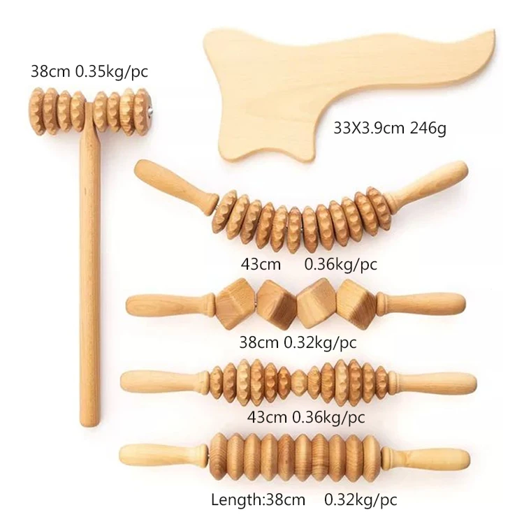 Wooden massager products Anti Cellulite Massage Tool Wood Therapy Lymphatic Drainage Paddle Gua Sha Massage Soft Tissue Therapy